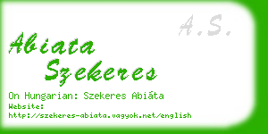 abiata szekeres business card