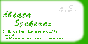 abiata szekeres business card